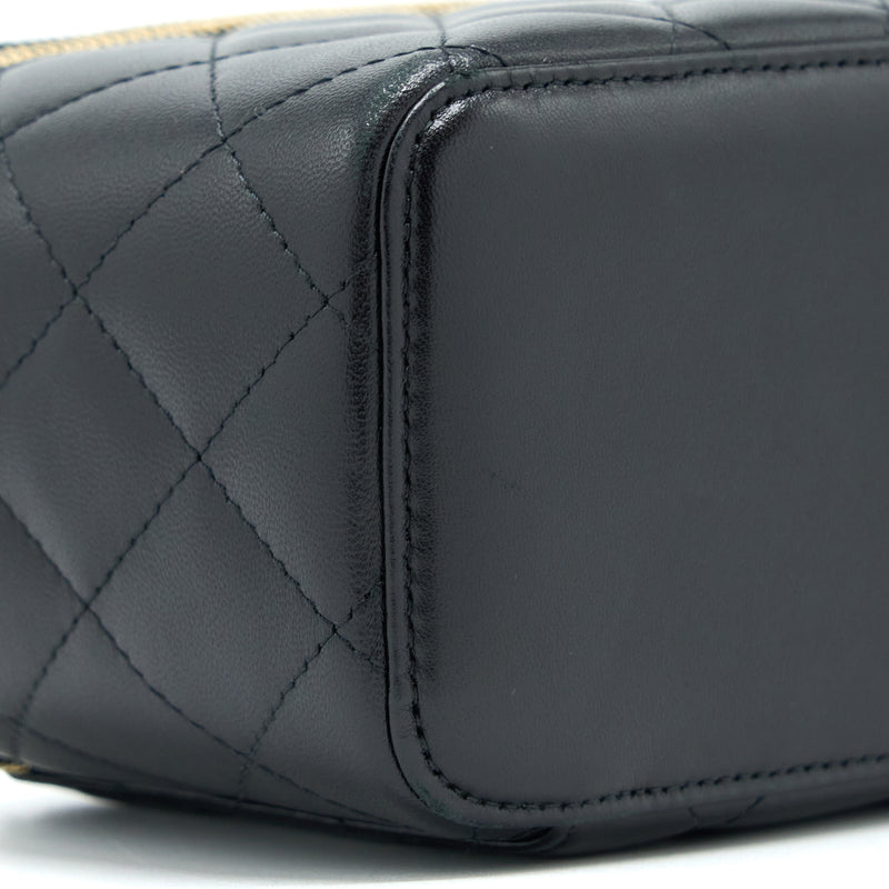 Chanel Long Vanity With Chain Lambskin Black LGHW