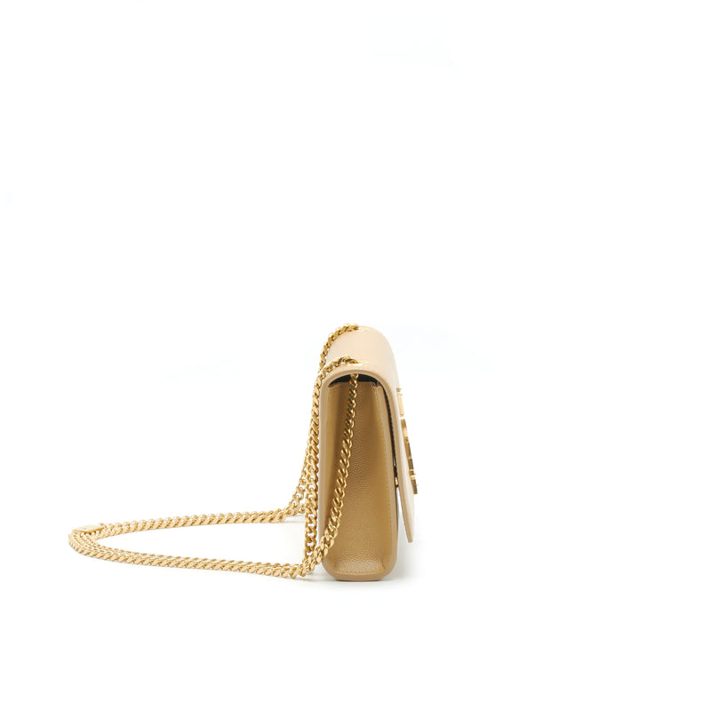 Saint Laurent Small kate Crossbody Bag Beige GHW