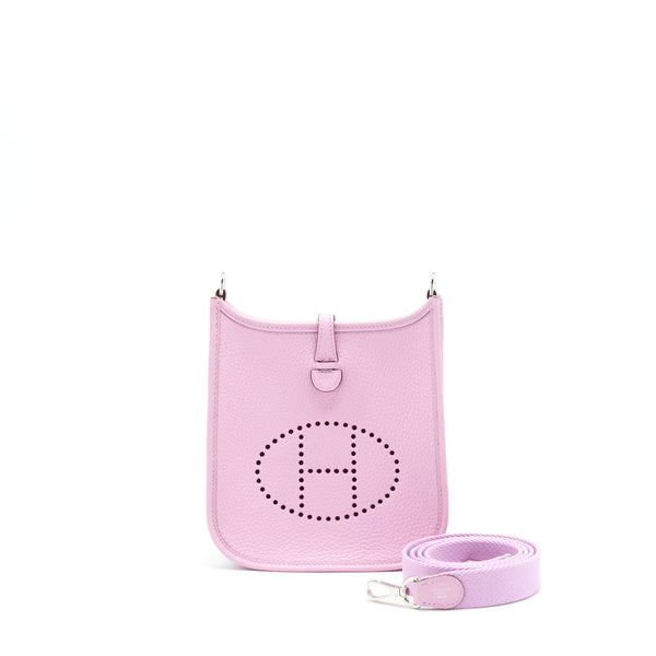 Hermes Mini Evelyne X9 Mauve Sylvestre SHW Stamp Z