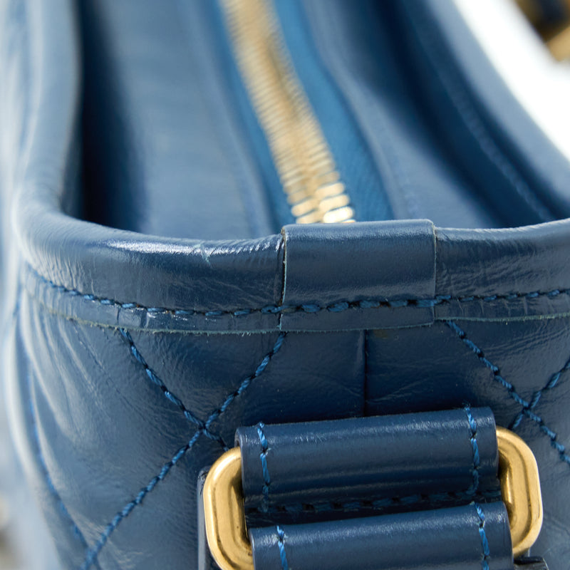 Chanel Small Gabrielle Hobo Bag Blue Multicolour Hardware