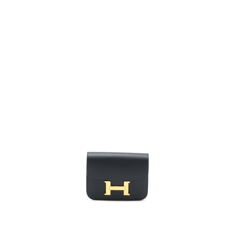 Hermes Constance Slim Epsom Black GHW Stamp U