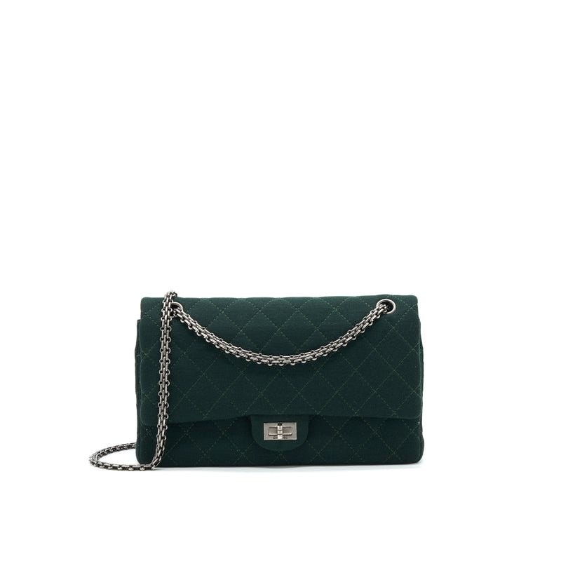 Chanel reissue 2.55 226 Flap Bag fabric Dark green SHW