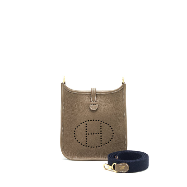 Hermes Mini Evelyne Etoupe GHW Stamp Z