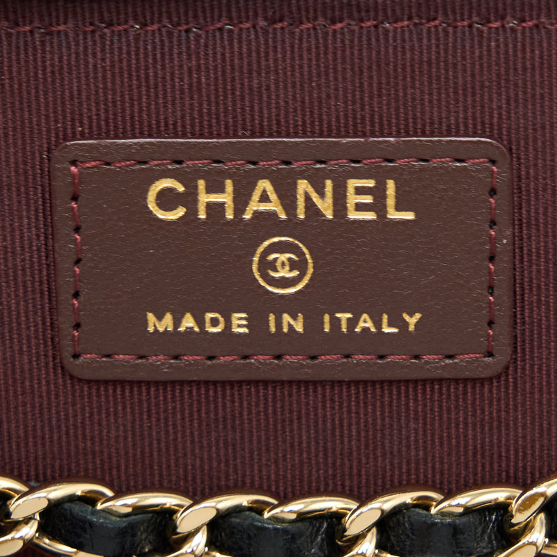 Chanel Long Vanity With Chain Lambskin Black LGHW