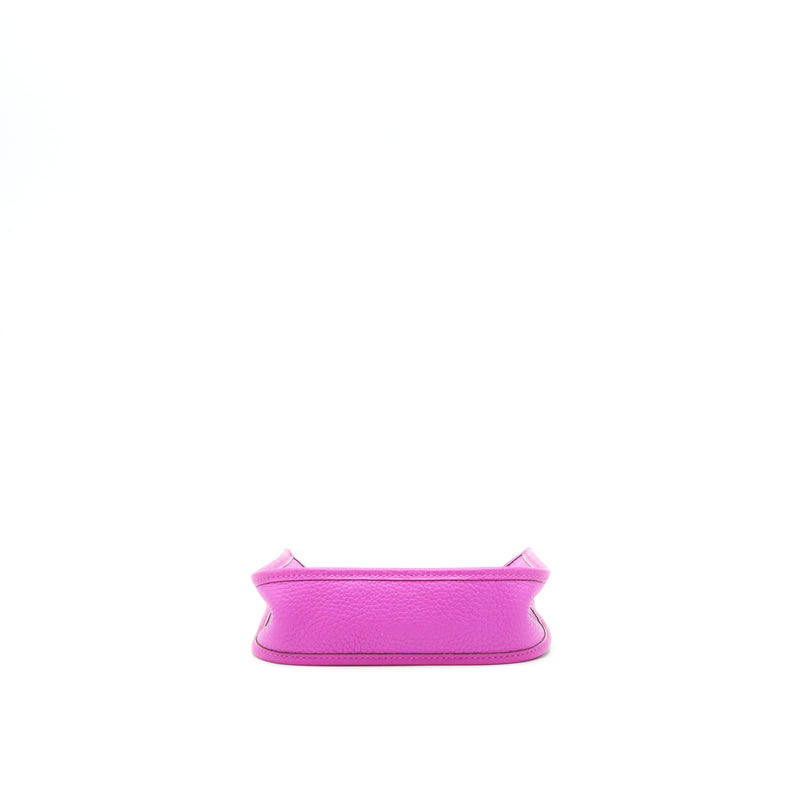 Hermes Mini Evelyne Clemence 9i Rose Magnolia SHW Stamp C