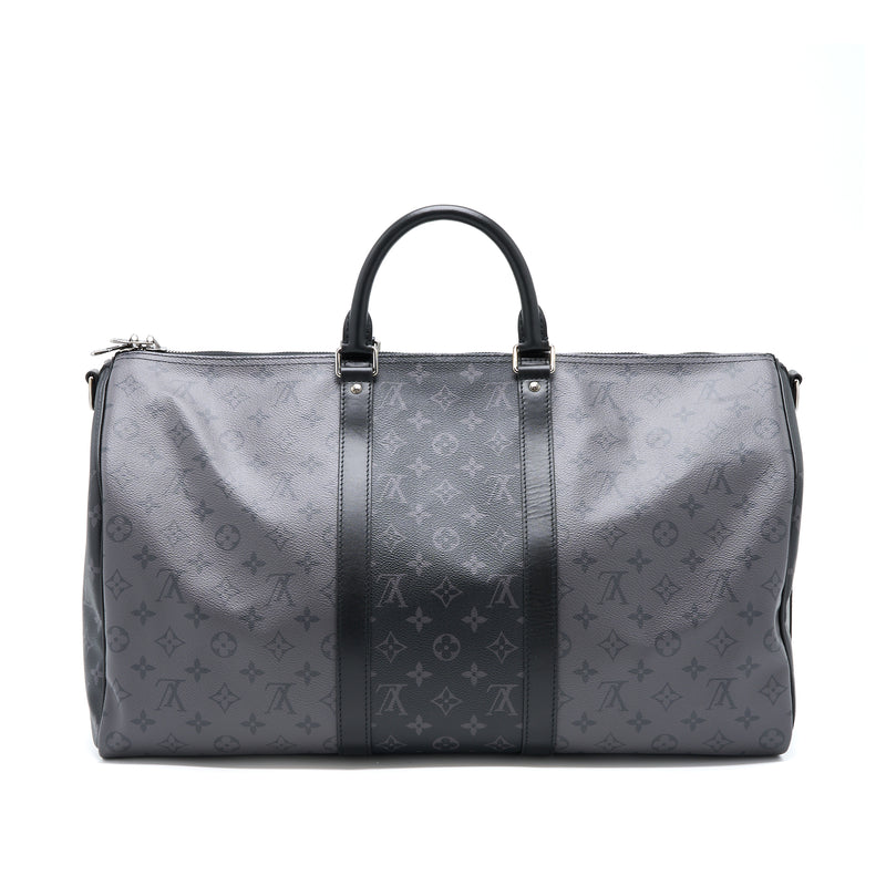 Louis Vuitton Keepall Bandouliere Monogram Eclipse 55 Black/Grey for Men