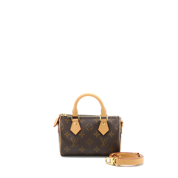 Louis Vuitton Nano Speedy Monogram Canvas GHW (New Version)