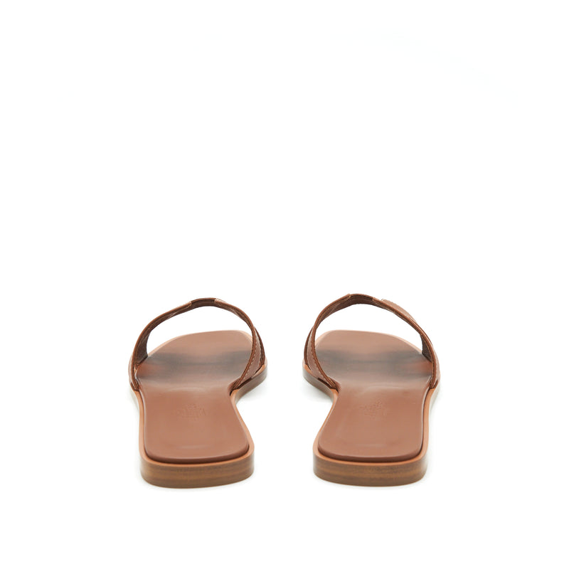 Hermes Size 38 Oran Sandal Box Gold