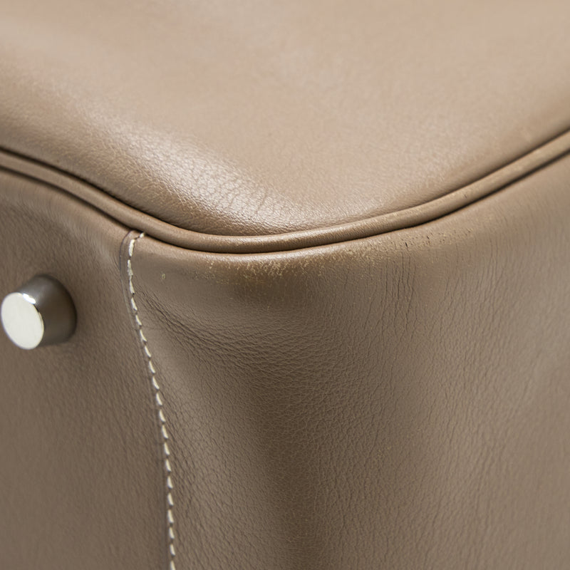 Hermes Lindy 34 Swift Etoupe SHW Stamp Square K