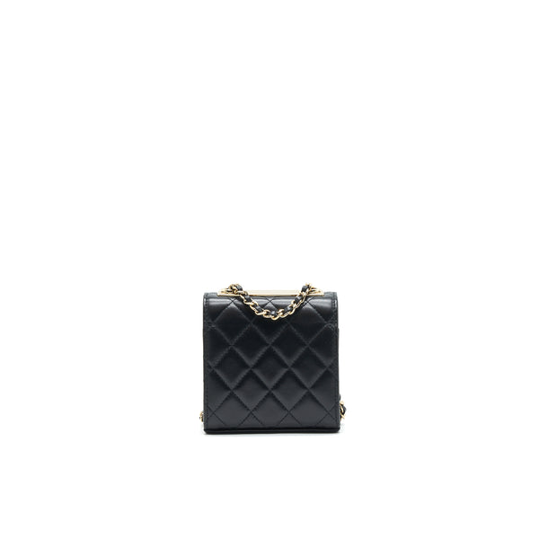 CHANEL MINI TRENDY CC CHAIN WALLET BLACK LGHW