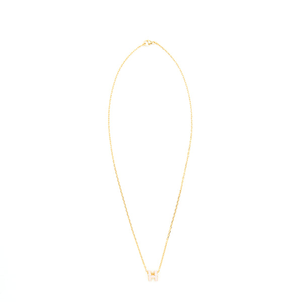 Hermes Mini Pop H Pedant Rose Dragee GHW