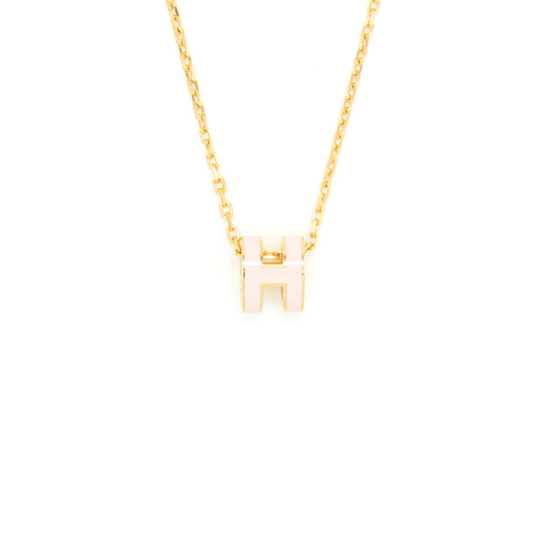 Hermes Mini Pop H Pedant Rose Dragee GHW
