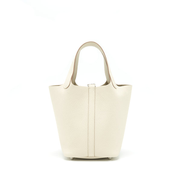 Hermes Picotin 18 Lock Bag Clemence Craie SHW Stamp Y