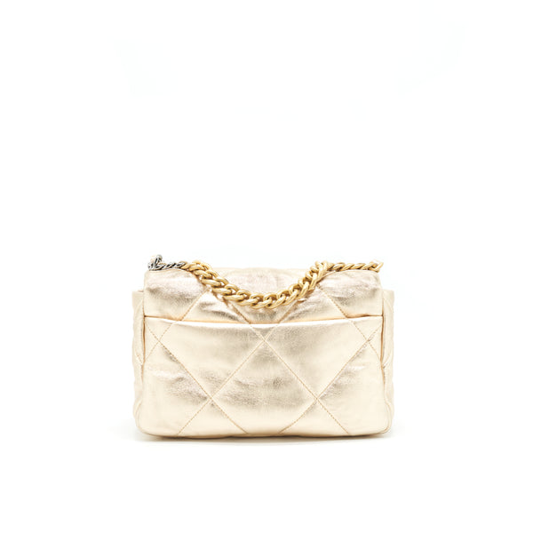 Chanel Small 19 Bag Gold color with Gold/ silver hardware