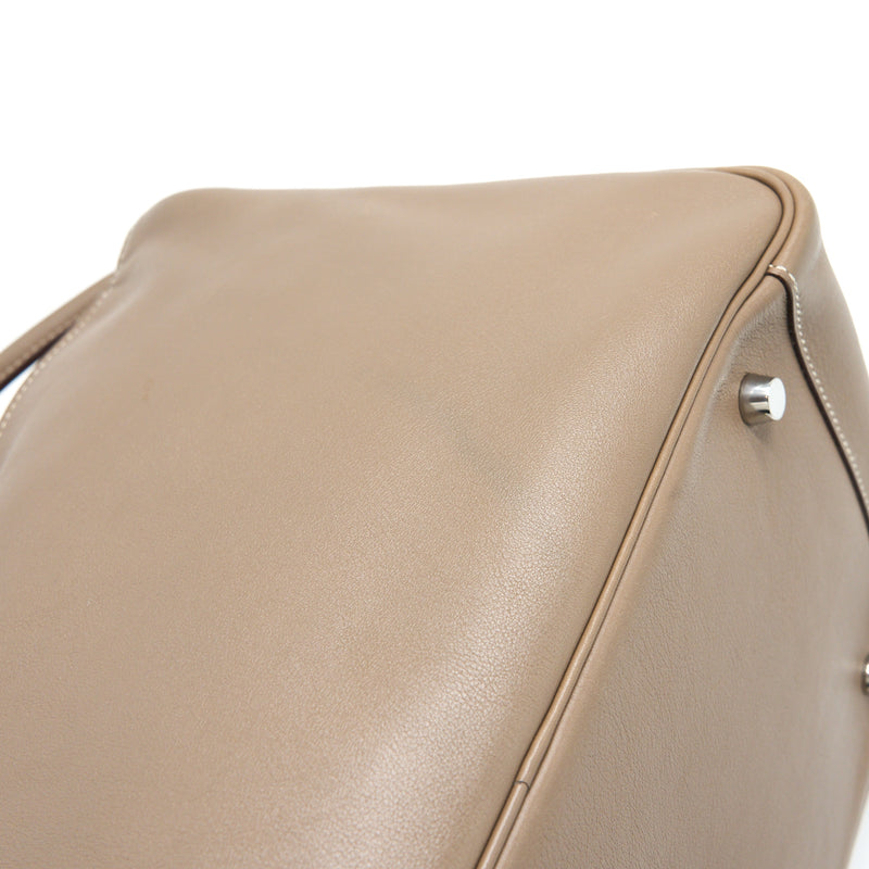Hermes Lindy 34 Swift Etoupe SHW Stamp Square K
