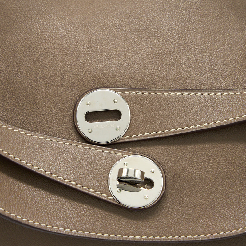 Hermes Lindy 34 Swift Etoupe SHW Stamp Square K