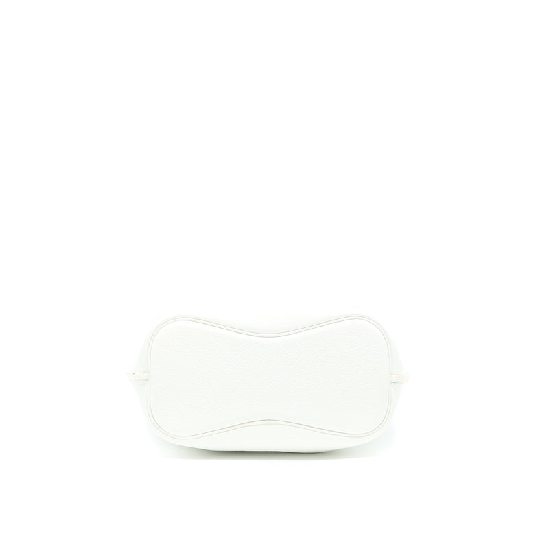 Hermes So Kelly 26 Blanc/Blue SHW Stamp Square O