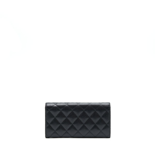 Chanel Classic Flap Long Wallet Caviar Black GHW