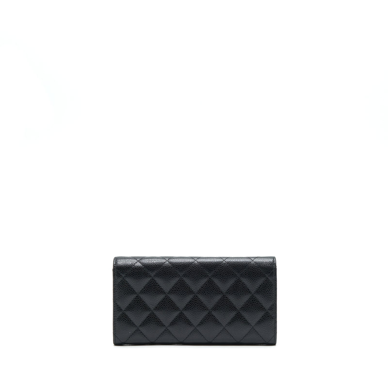 Chanel Classic Flap Long Wallet Caviar Black GHW