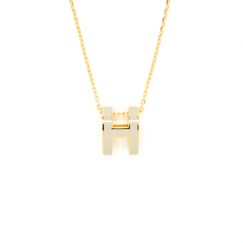 Hermes Pop H Pendant Marron Glace GHW