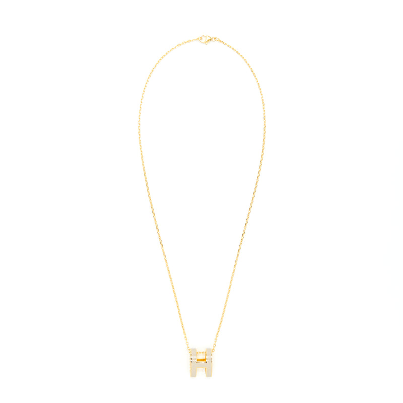 Hermes Pop H Pendant Marron Glace GHW