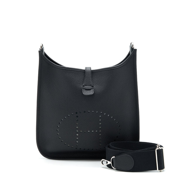 Hermes Evelyne 29 bag black SHW stamp Z