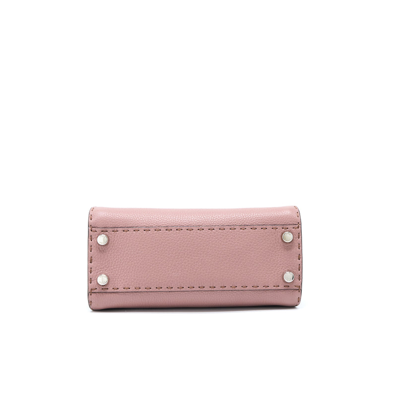 Fendi Mini Peekaboo Grained Calfskin Pink SHW