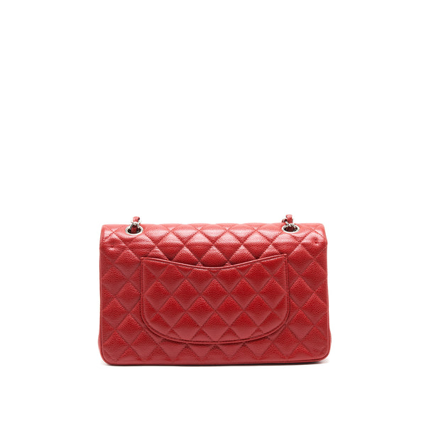 Chanel Medium Classic Double Flap Caviar Red SHW