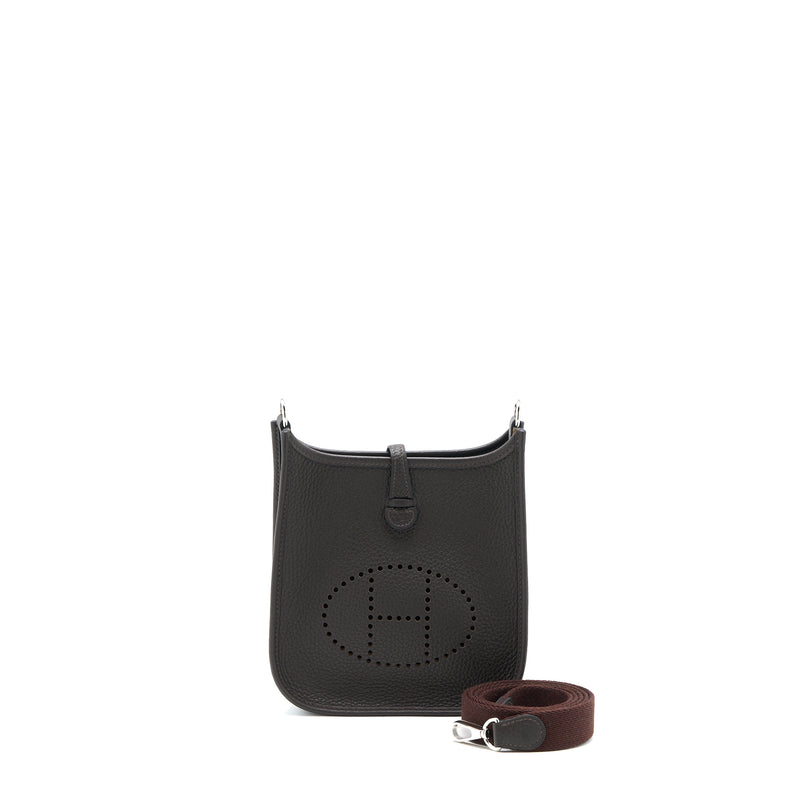 Hermes Mini Evelyn Clemence Ebene/Havane SHW Stamp Z