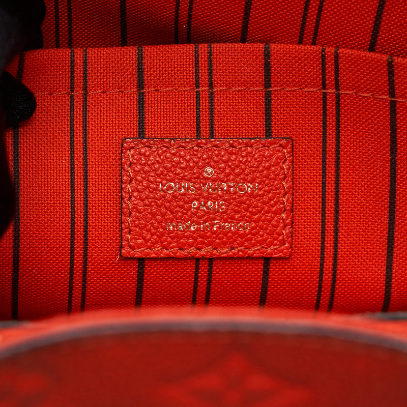 Louis Vuitton Montaigne MM Orange Monogram Empreinte Year 2015