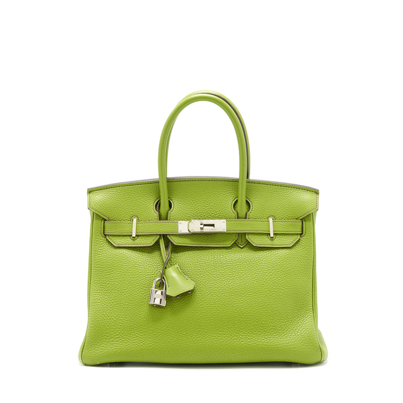 Hermes Birkin 30 Togo Vert Anis SHW stamp square M