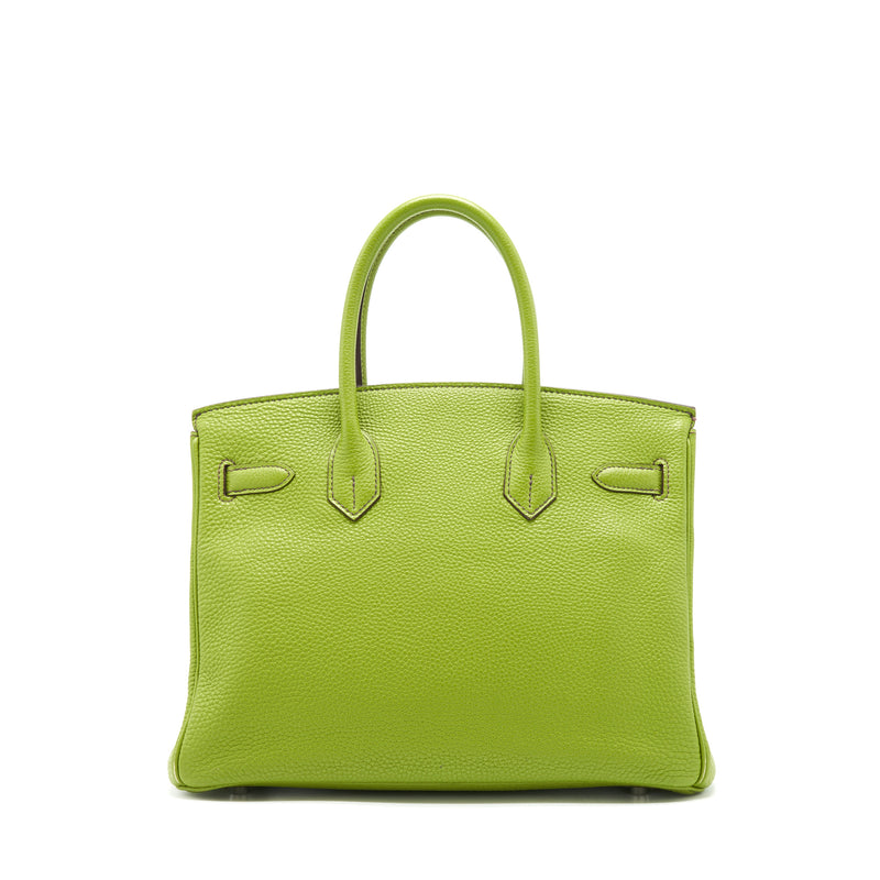 Hermes Birkin 30 Togo Vert Anis SHW stamp square M