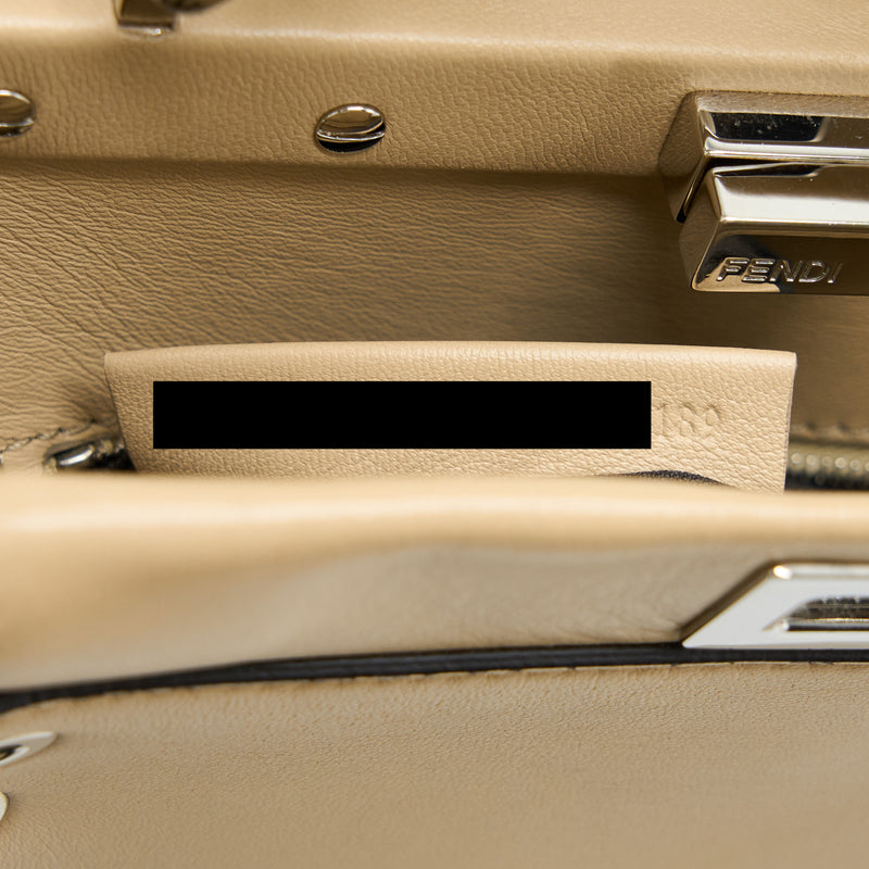 Fendi Mini Peekaboo Bag Limited Edition Beige/Multicolour SHW