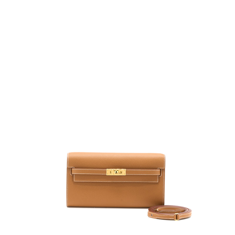 Hermes Classic Kelly To Go Epsom Gold GHW Stamp U