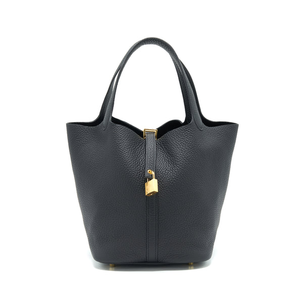 Hermes Picotin 22 Lock Bag Black GHW Stamp Y