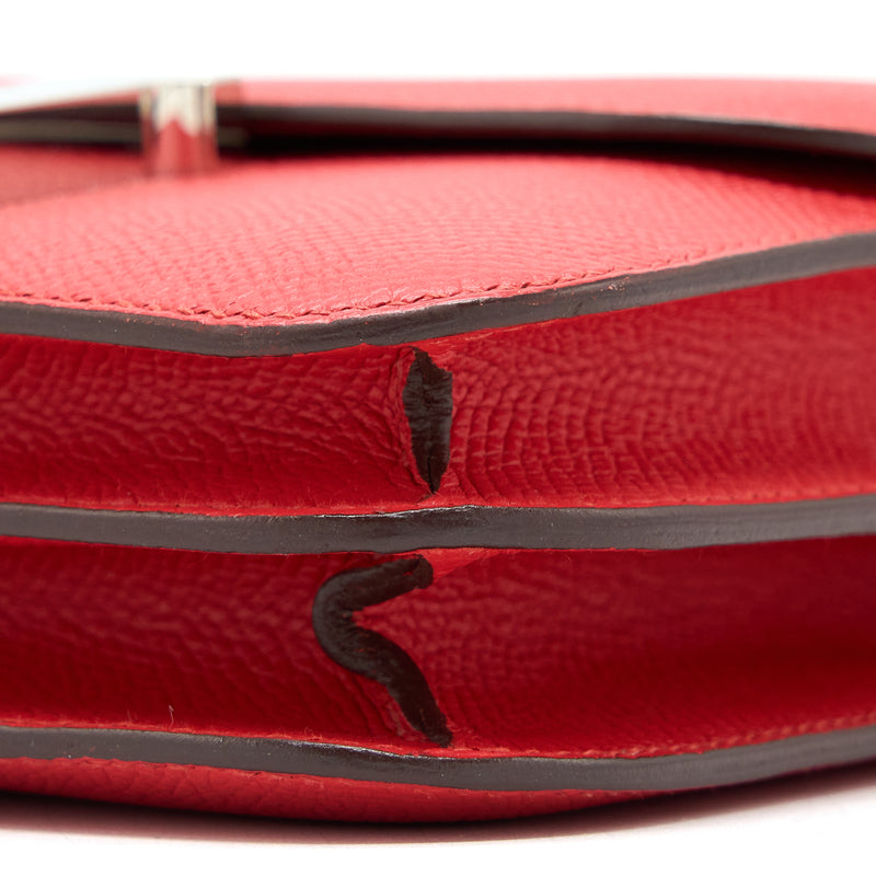 Hermes Mini Constance Epsom S5 Rouge Tomate SHW Stamp A