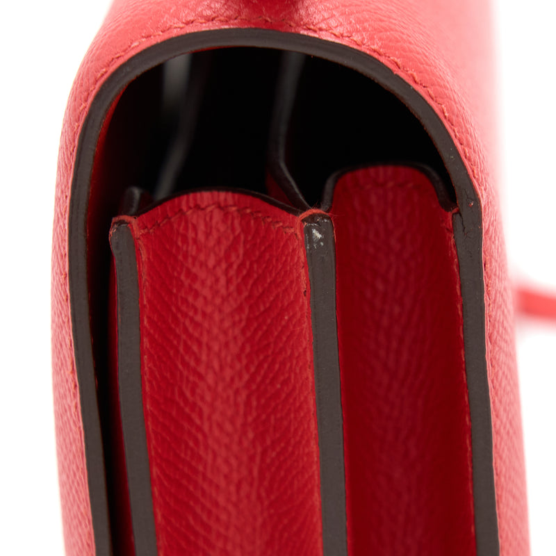 Hermes Mini Constance Epsom S5 Rouge Tomate SHW Stamp A