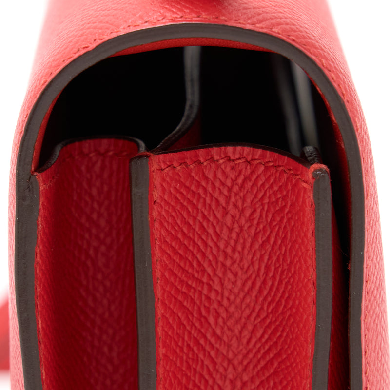 Hermes Mini Constance Epsom S5 Rouge Tomate SHW Stamp A