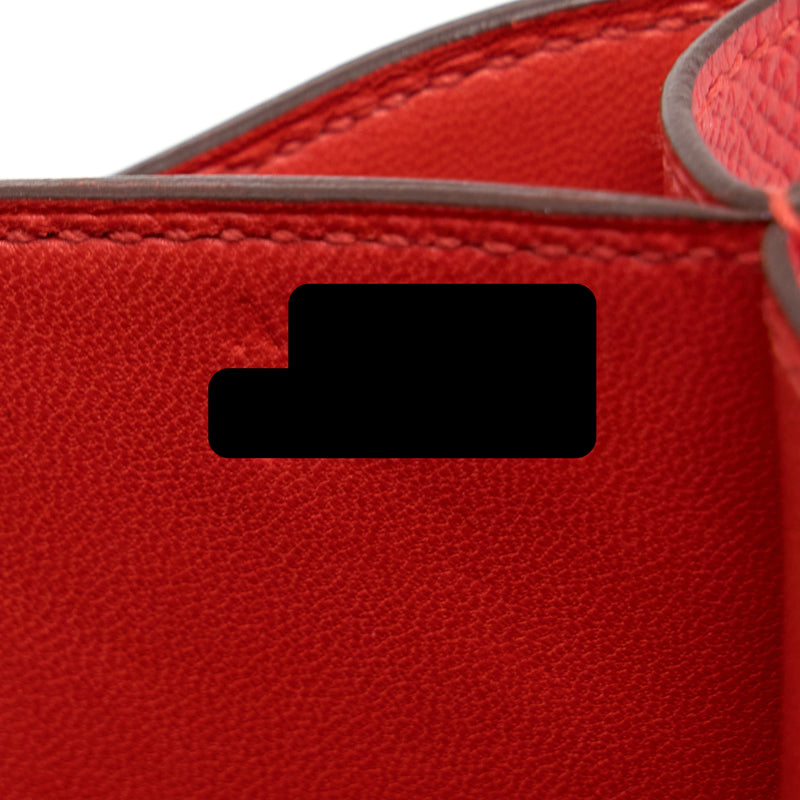 Hermes Mini Constance Epsom S5 Rouge Tomate SHW Stamp A