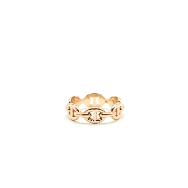Hermes size51 Chaine D'ancre Enchainee Ring Small mode Rosegold