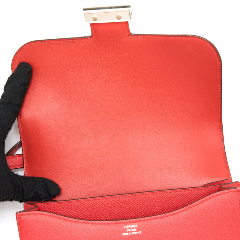 Hermes Mini Constance Epsom S5 Rouge Tomate SHW Stamp A