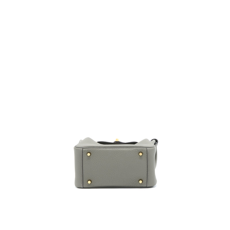 Hermes Mini Lindy Clemence 0L Gris Meyer GHW Stamp U