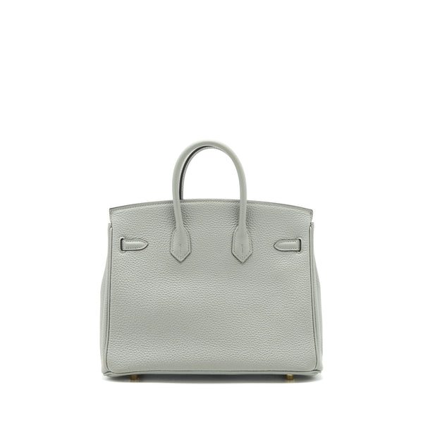 Hermes Birkin 25 Togo 4Z Gris Mouette GHW stamp X