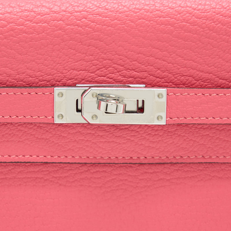 Hermes Kelly Long Wallet Chevre Mysore Pink SHW Stamp A