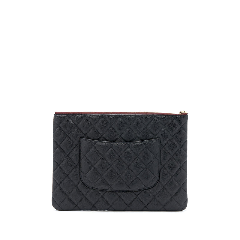 Chanel classic hot sale pouch black