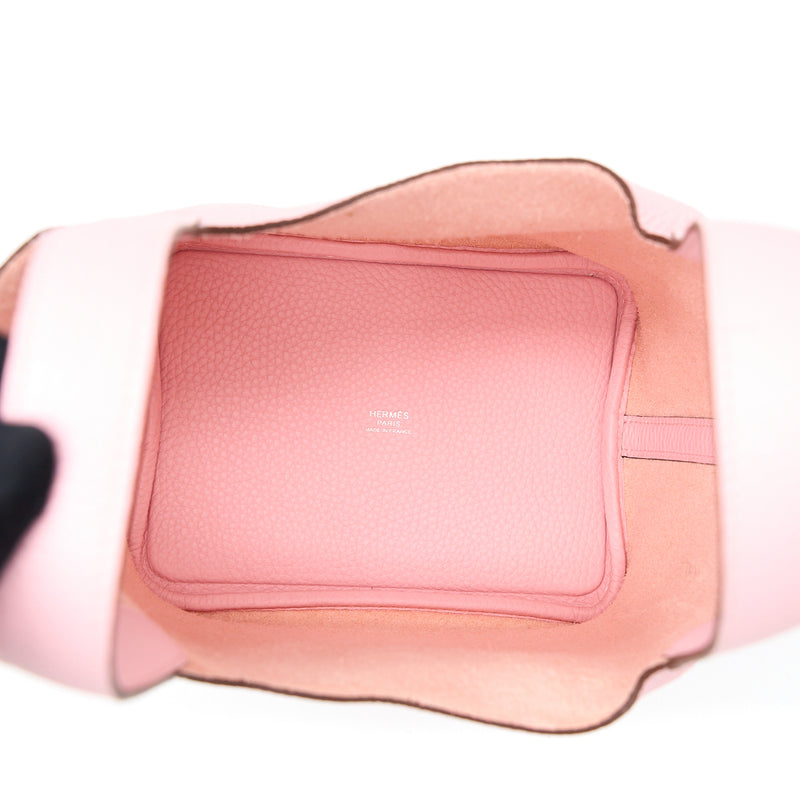 Hermes Picotin 18 Lock Bag Clemence Rose Sakura SHW Stamp U
