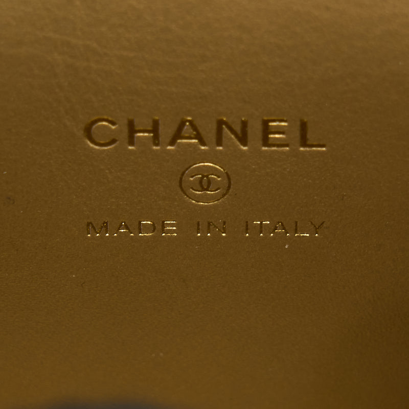 Chanel 22S Pearl Crush Mini Vanity With Chain Lambskin Black GHW