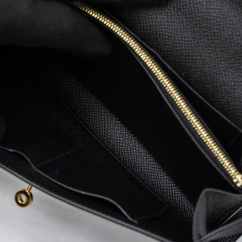 Hermes Classic Kelly to Go Epsom Black GHW Stamp U