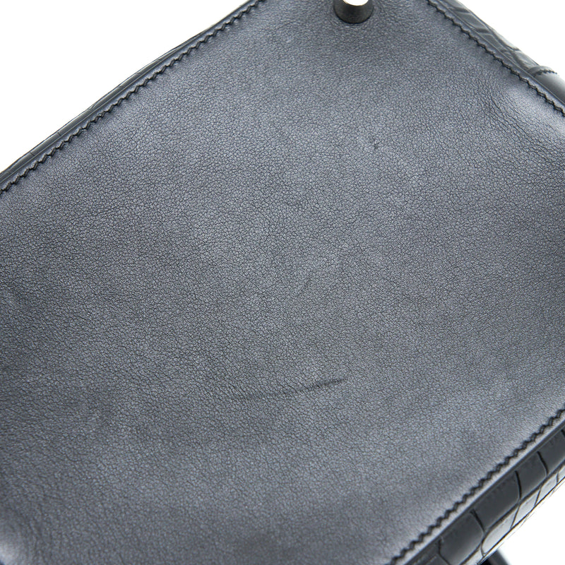 Hermes Toolbox 20 Mat Crocodile/Swift Black SHW Stamp Square R