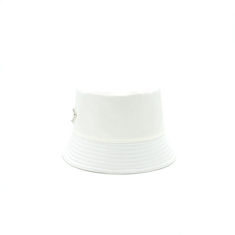 Prada Size M Nylon Bucket Hat White